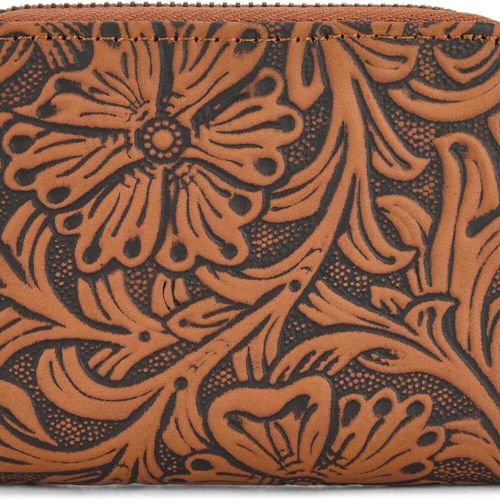 Wrangler Embossed Tan Leather Wallet - Picture 4 of 5